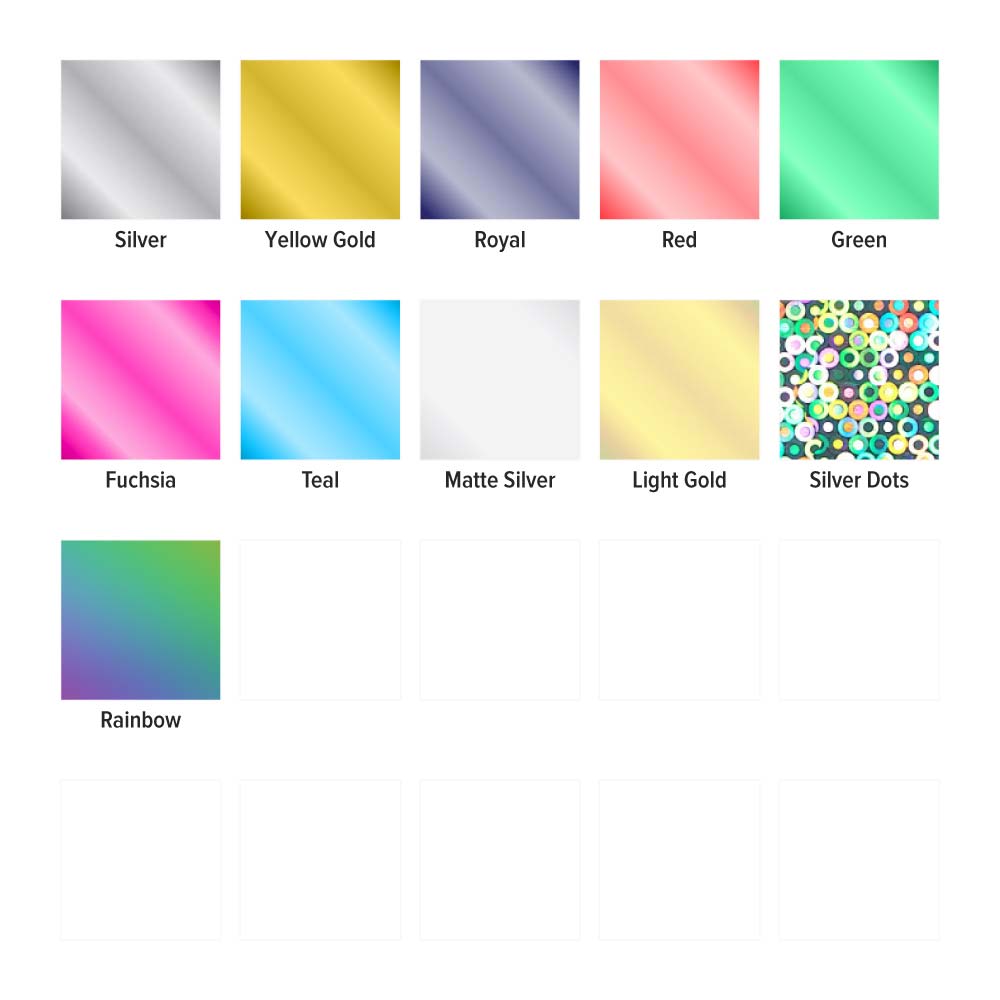 Rainbow Solid Color Iron On Vinyl - Heat Transfer Variety Pack —