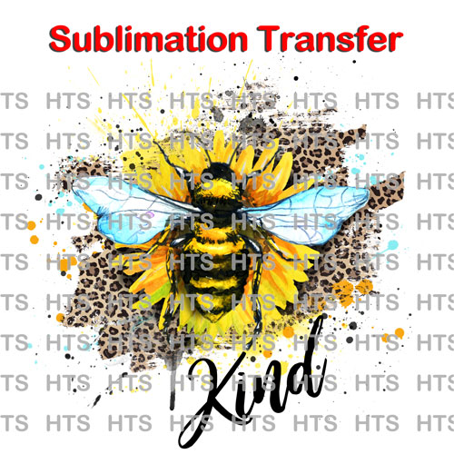 Kind Ready To Press Leopard Heat Transfer Vinyl Bee HTV Bee Kind 2 Transfer DIY Iron on Decal Sublimation