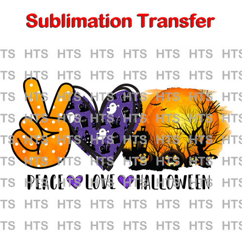 L.V. Halloween Orange Ghost Sleeve- Sublimation Transfer – Classy