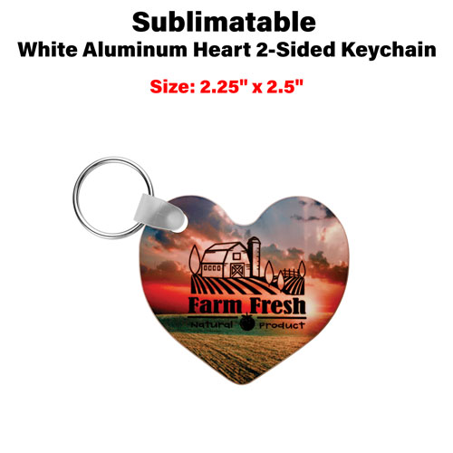 2 Sided Sublimation Keychain