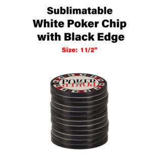 Sublimatable Poker Chip with Black Edge | Heat Transfer Source