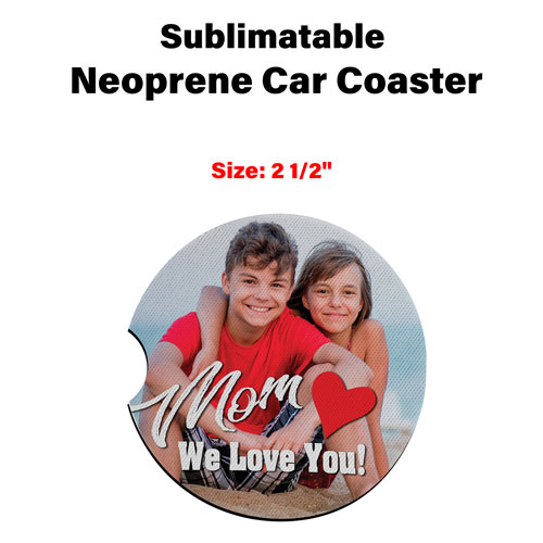 Sublimatable Neoprene Car Coaster