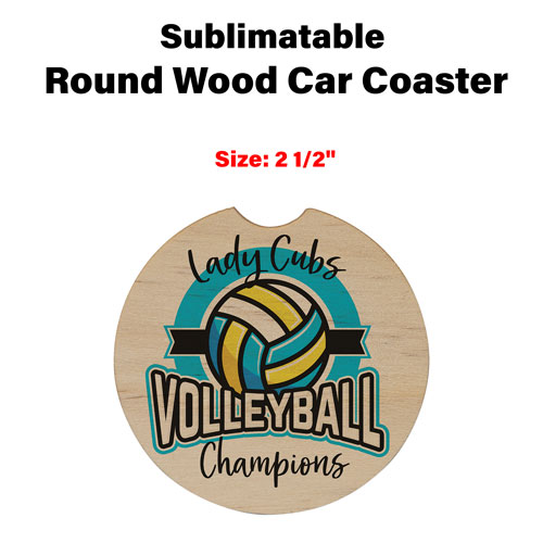 Sublimatable Round Wood Car Coaster