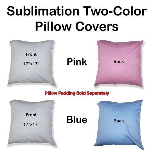 Sublimatible 2 color pillow covers 17x17