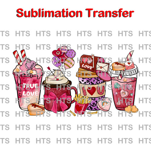 coffee valentines ready to press sublimation iron on transfer