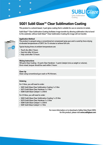 Subli Glaze Industrial Sublimation Coating