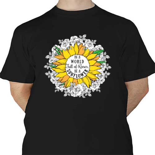 Sunflower Roses DTF | Heat Transfer Source