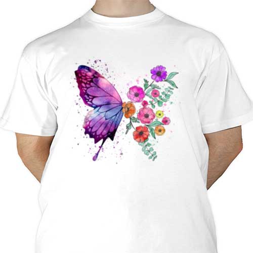 Galaxy Floral Butterfly Sublimation | Heat Transfer Source