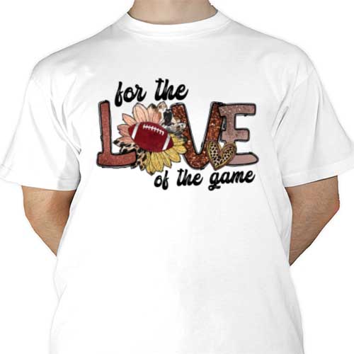 For the love of the game Softball **Sublimation transfer