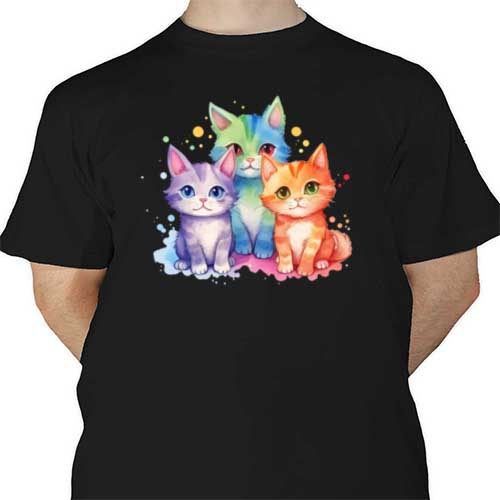 Colorful Cats DTF | Heat Transfer Source