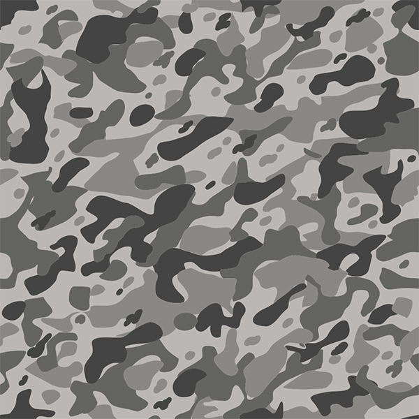 Gray & White Camouflage Patterned Heat Transfer Vinyl (HTV)